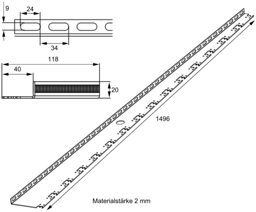 Winkel Montageset PV Zaun Set 3°
