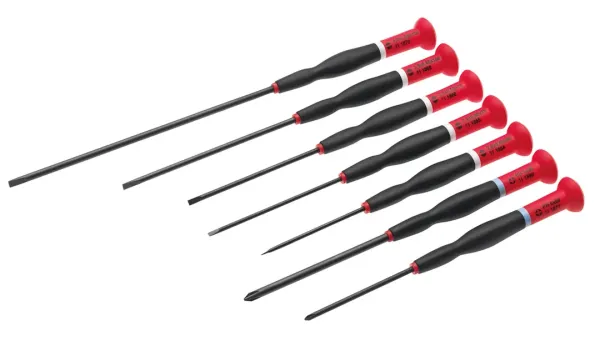 Elektronik-Schraubendreher-Sortiment, 7-teilig, Schlitz und Kreuz