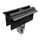 Mittelklemme Vario mit Erdung schwarz eloxiert